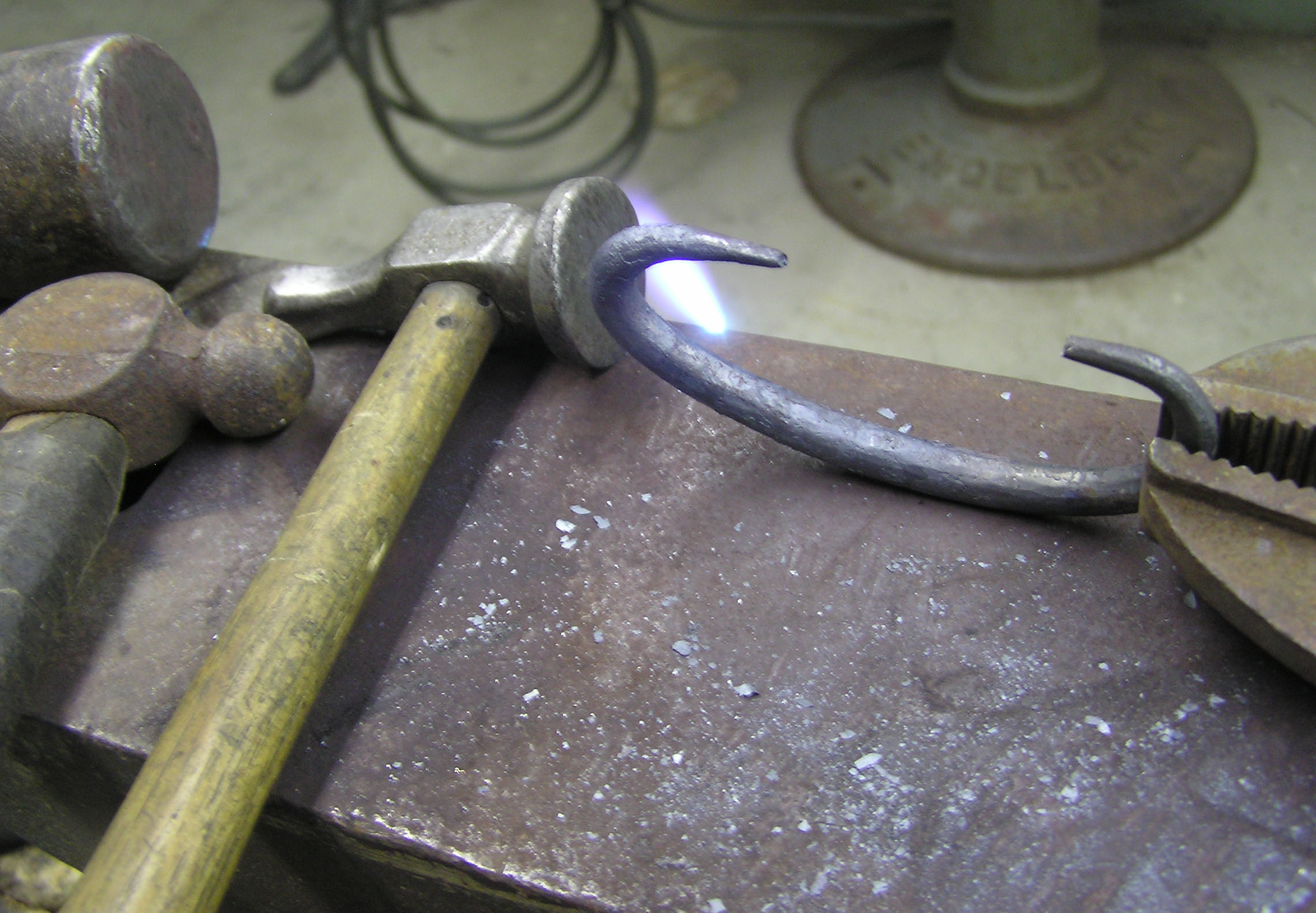 New handle being wrought