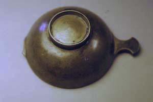 Quaich before repair, bottom view